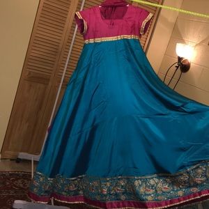 Indian/Pakistani Silk Floor length dress